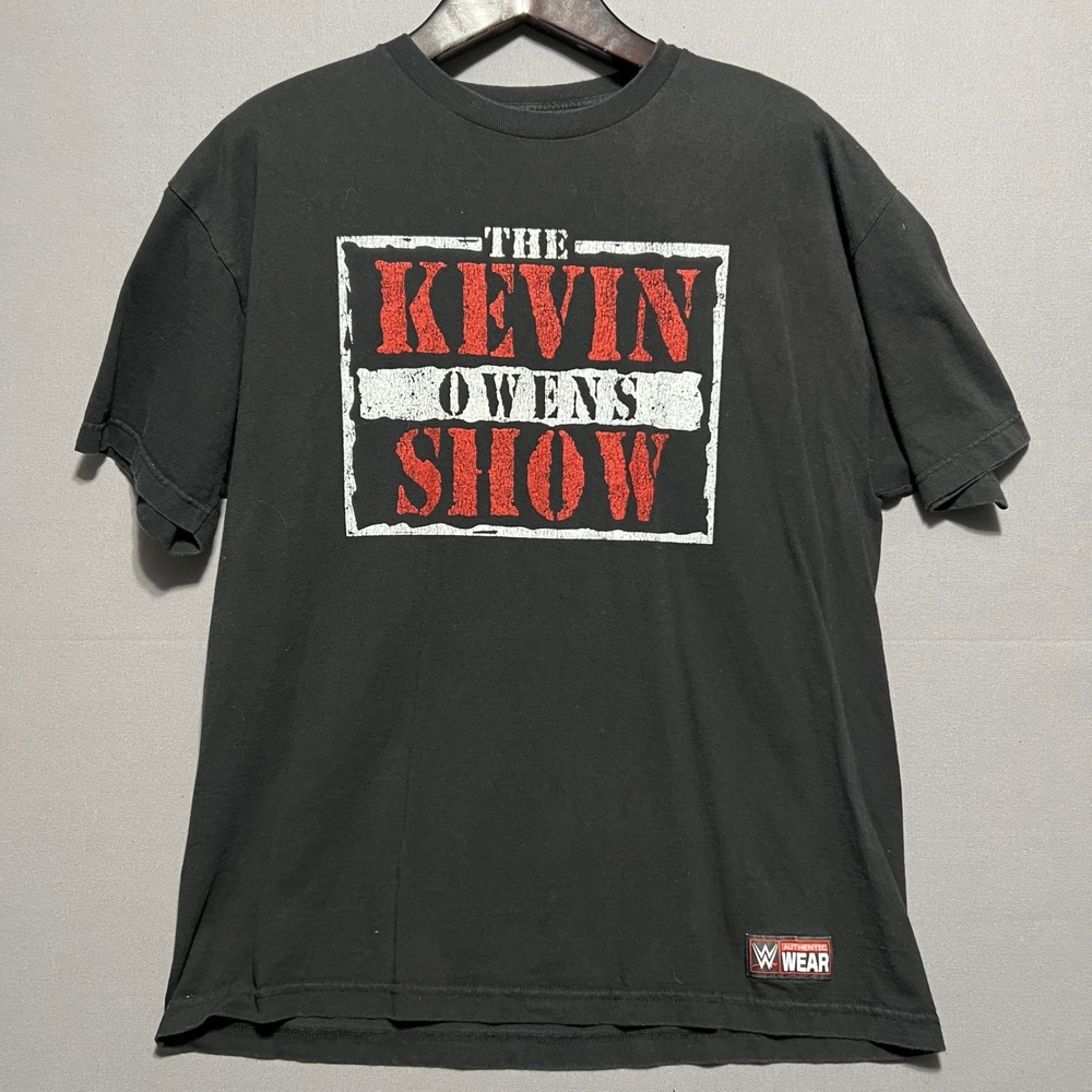 WWE The Kevin Owens Show Graphic T-Shirt Mens XL Black KO Logo Authentic Wear